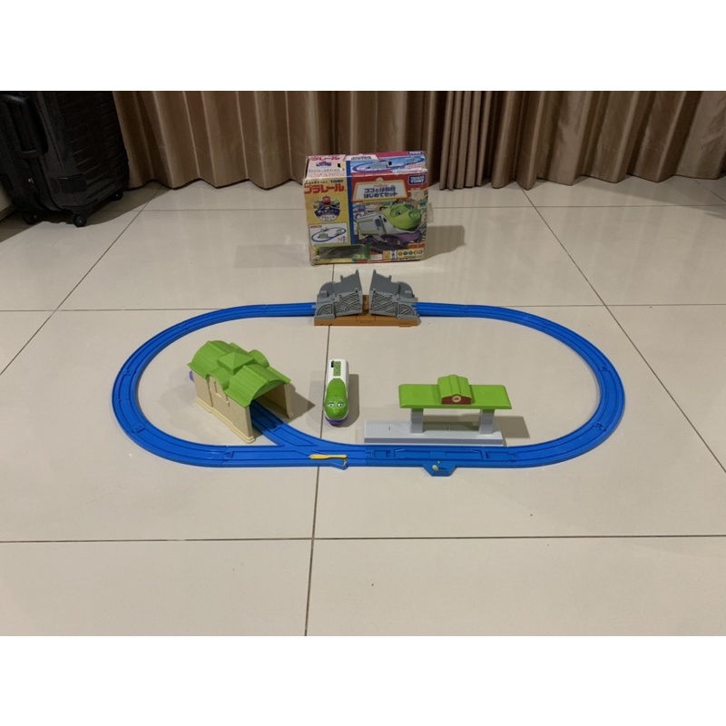 takara tomy plarail chuggington koko and drawbridge starter rail set used