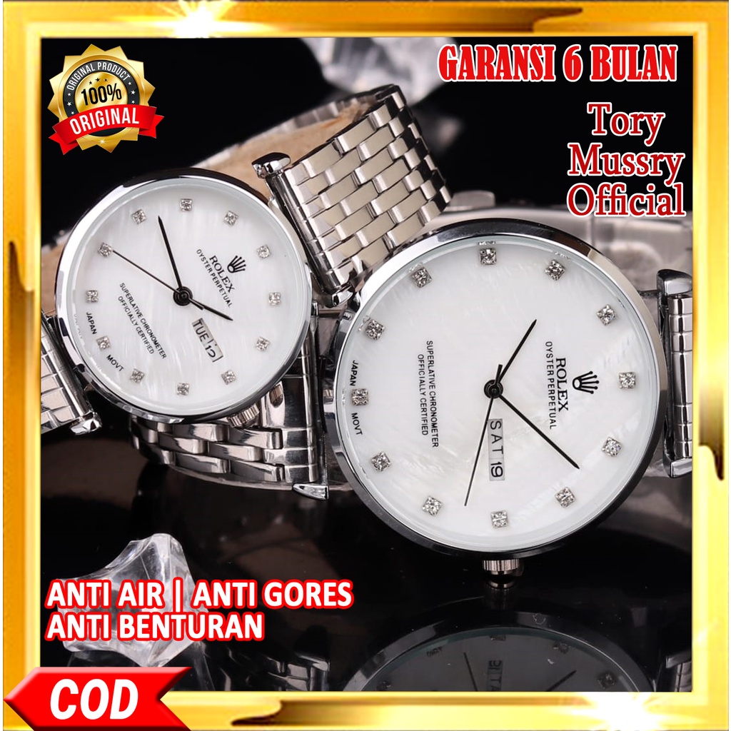 【COUPLE ROLEX OYSTER PREMIUM】JAM TANGAN PRIA WANITA COUPLE NEW ANTI AIR MEWAH BISNIS TERBARU ORIGINA
