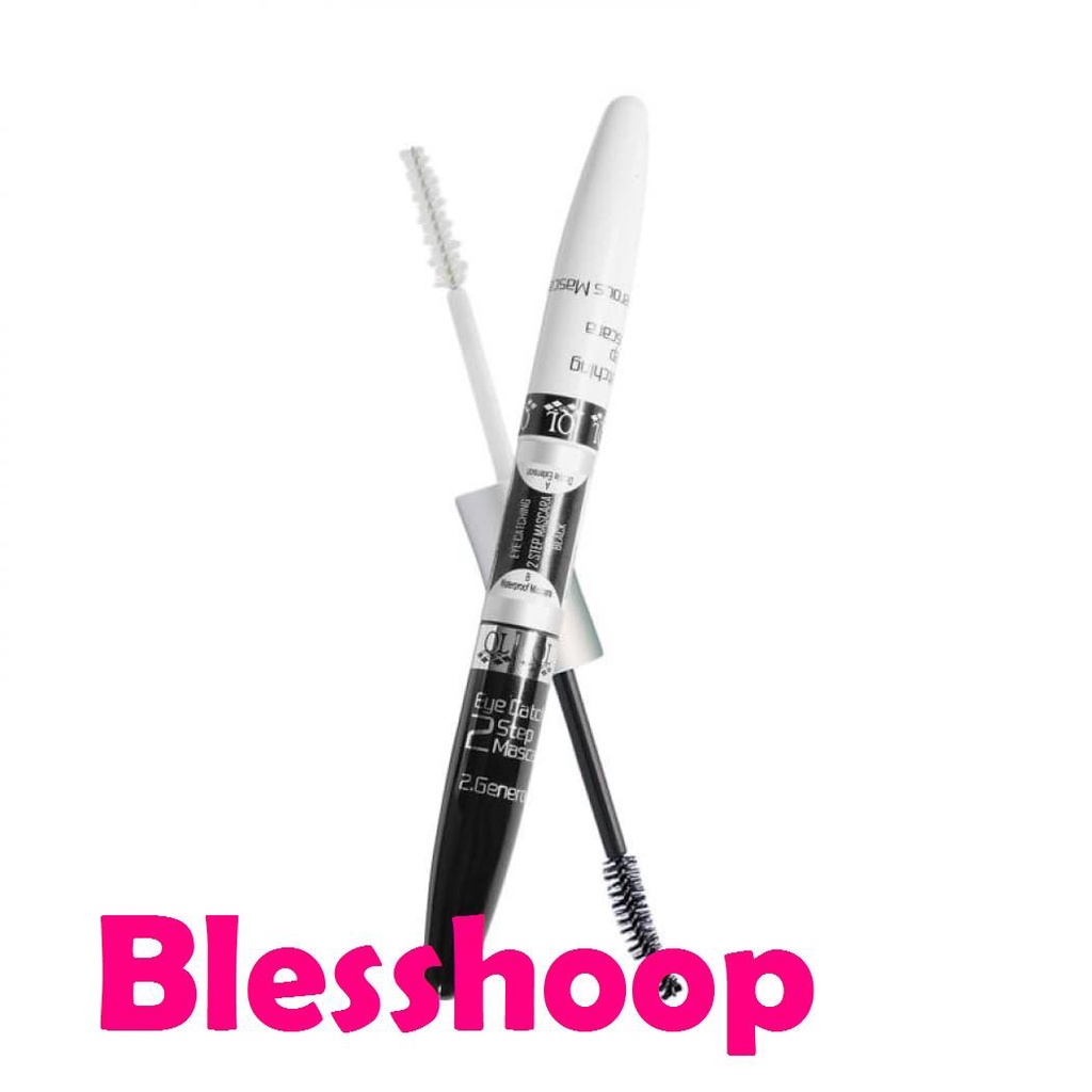 QL MASKARA 2 STEP 2IN1 BLACK &amp; WHITE EYE CATCHING WATERPROOF MASCARA - BLESSHOOP