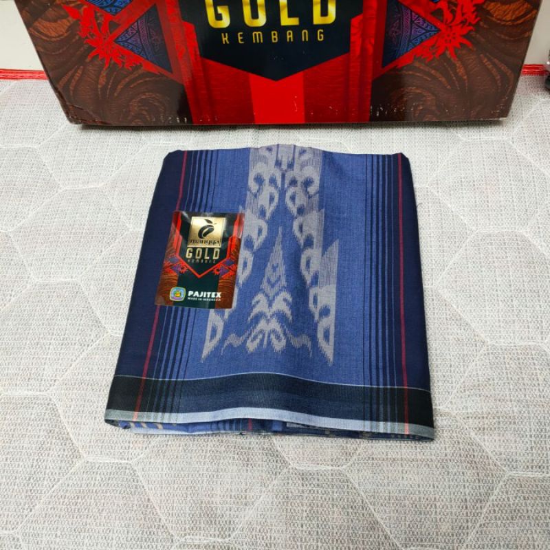 sarung mangga gold motif kembang bahan katun