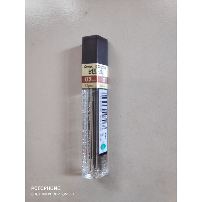 

pentel isi pensil mekanik 0.3 B 12pcs