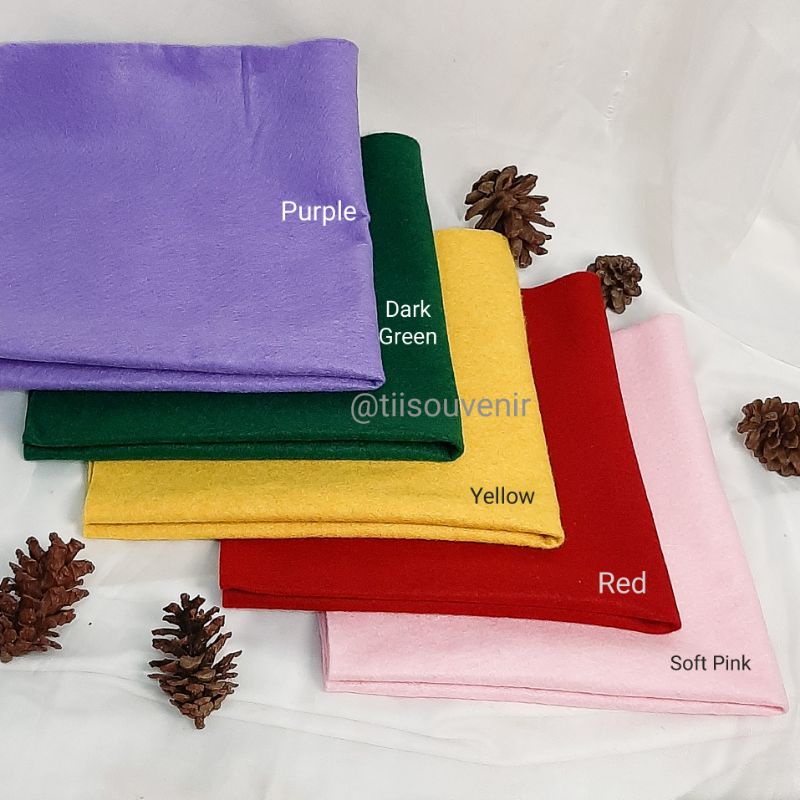 Kain Flanel Meteran Tebal untuk Scrapbook | Kerajinan | Buket Bunga Flanel | Boneka Flanel
