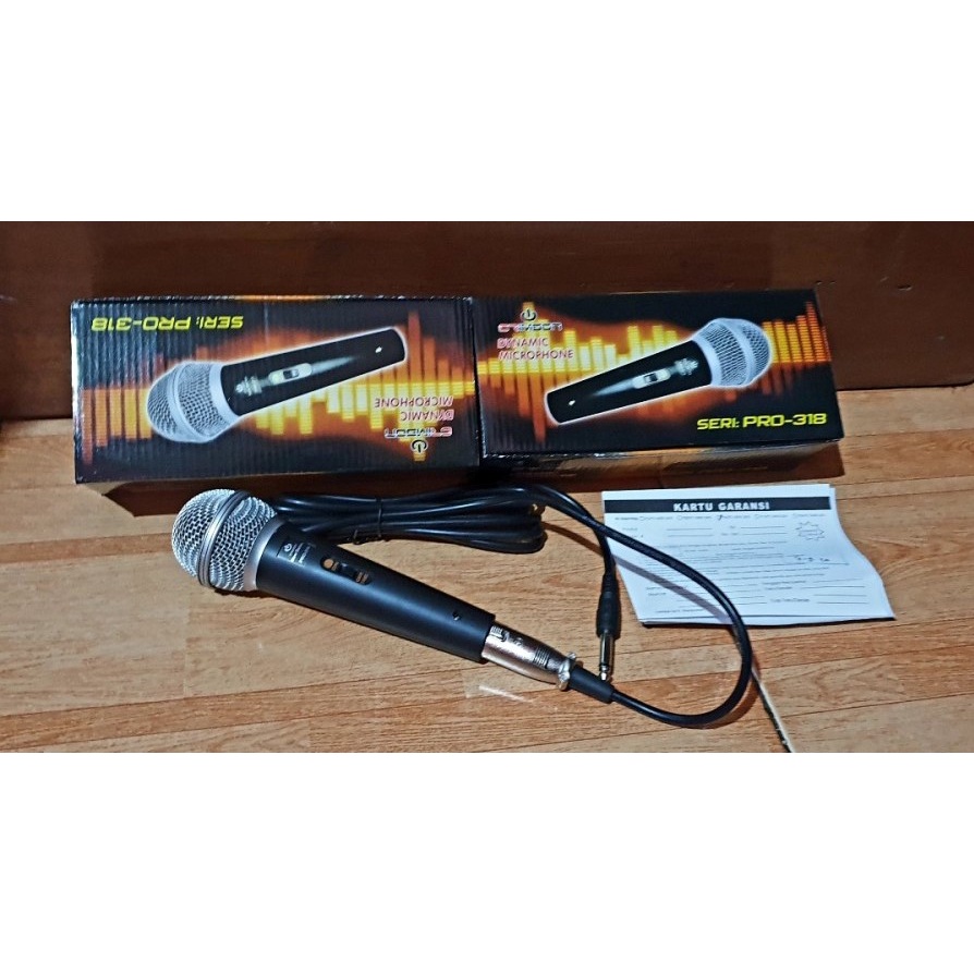 Crimson Pro Microphone Mic + kabel Crimson 318c/319 Switch On Off Ori