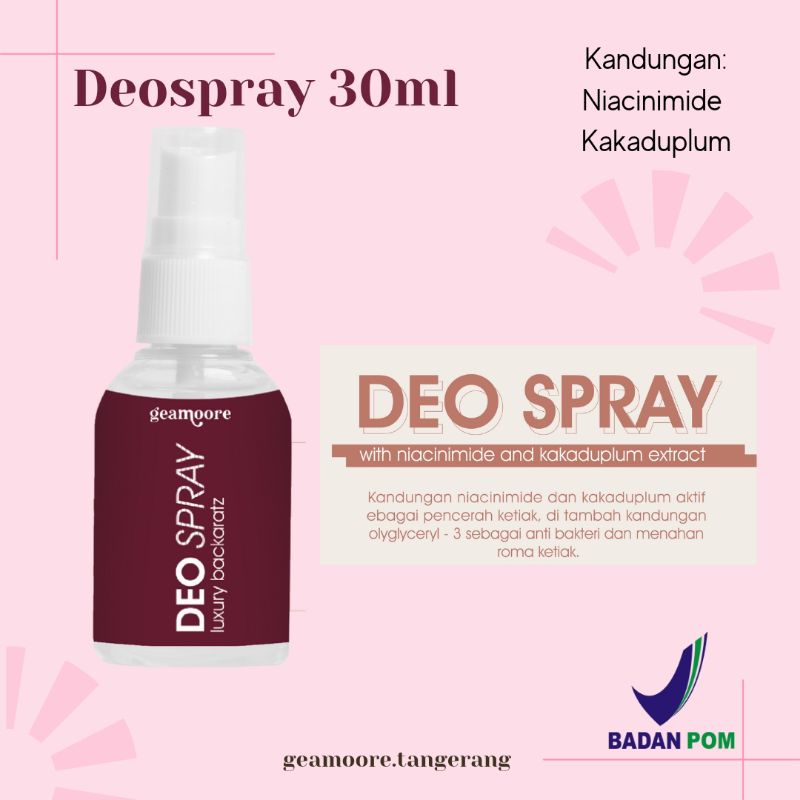 GEAMOORE DEO SPRAY 30ML | DEODORANT GEAMOORE BPOM