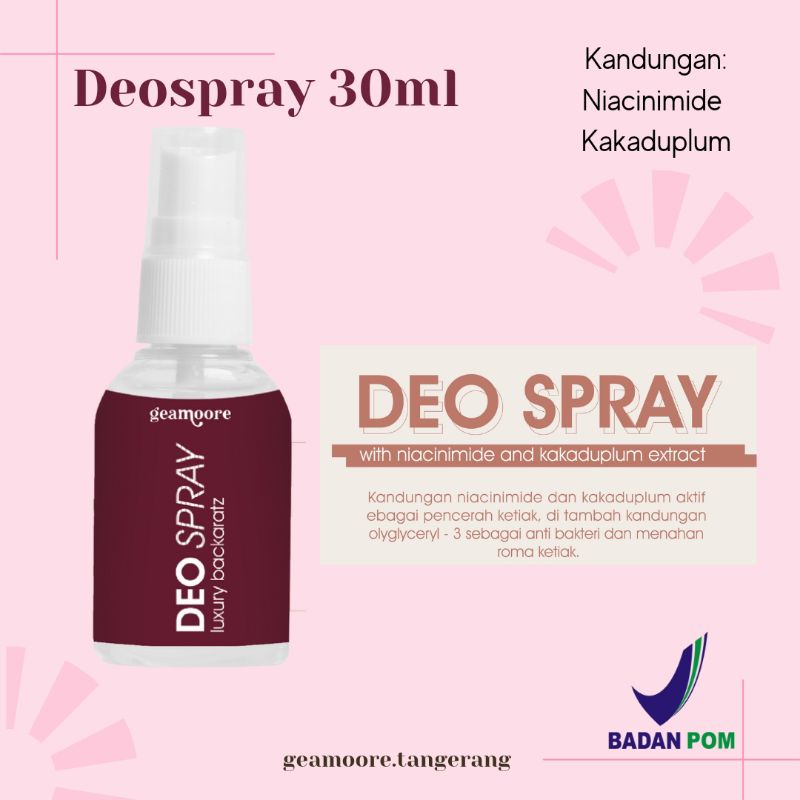 GEAMOORE DEO SPRAY 30ML | DEODORANT GEAMOORE BPOM