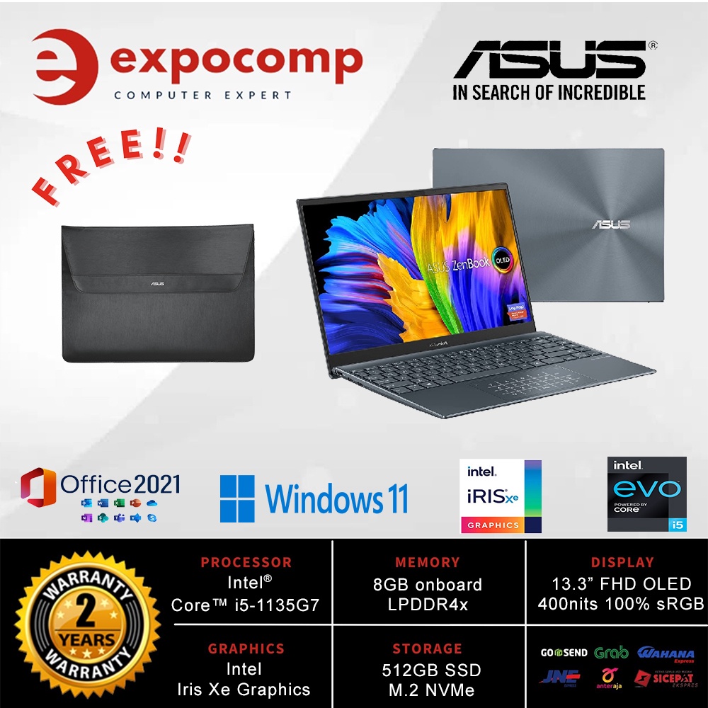 ASUS ZENBOOK UX325EA-EVO551 GREY CORE i5-1135G7