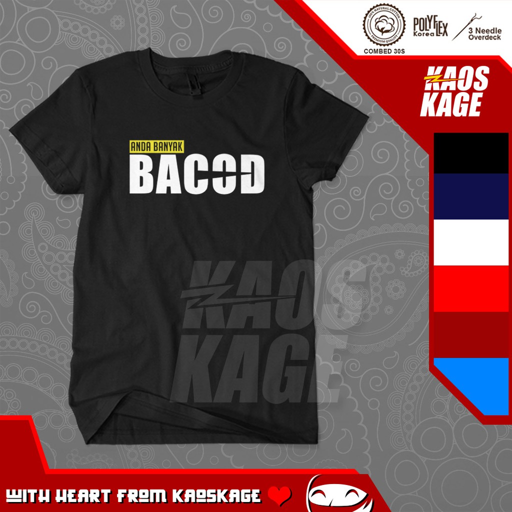 Kaos Kata Lucu Anda Banyak Bacod Distro Murah Berkualitas Sablon