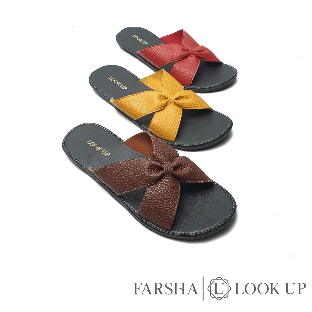 Sandal Papirut Look Up Sandal Wanita Papirut Murah Bisa COD Sandal Kulit Kokop Selop PSHFSH - FARSHA