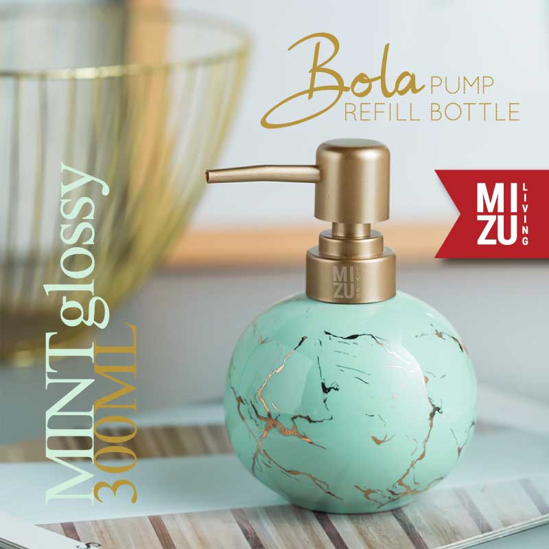 BOLA Refill Pump Bottle Matte Glossy Ceramic Soap Dispenser Botol Keramik Sabun Cair Cuci Tangan