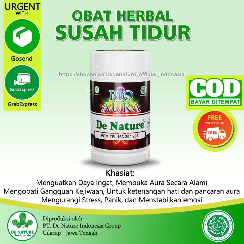 [COD] BIO AURA OBAT PENENANG JIWA STRES DEPRESI GANGGUAN MENTAL SUSAH TIDUR DE NATURE Bio Aura De Na