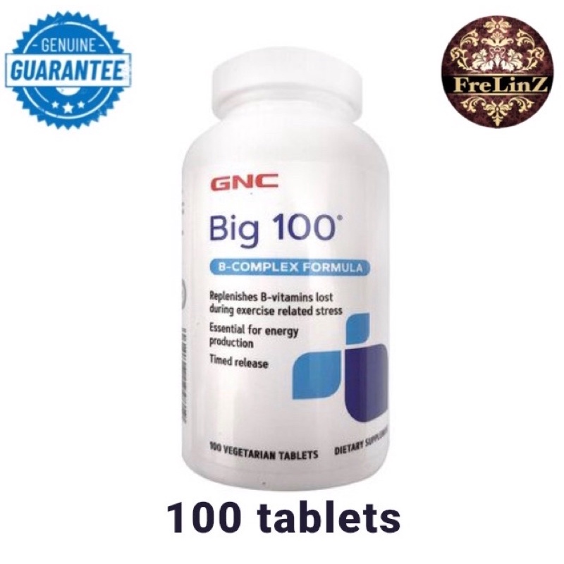GNC Big 100 B-Complex Formula 100 tablets