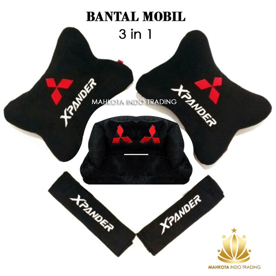 Bantal Jok Mobil 3in1 XPANDER / Bantal Leher Mobil XPANDER / Tempat Tisu XPANDER