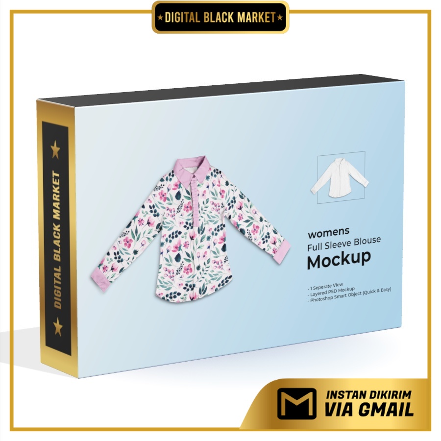 Womens Full Sleeve Blouse Mockup