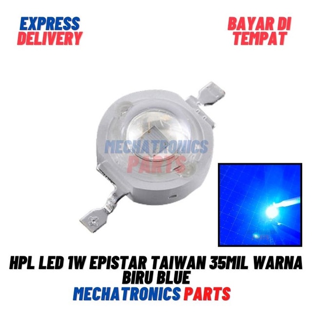 [5679] HPL LED 1W EPISTAR Taiwan 35mil Warna Biru Blue