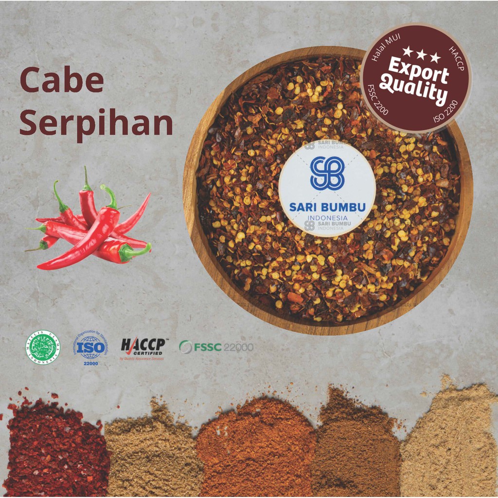 

Cabai Serpihan / Red Chili Granule/Flake - (Large Pack) Rempah *Export Quality