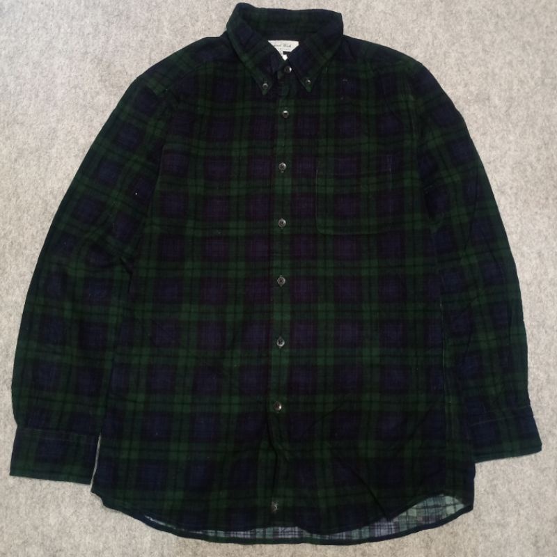 kemeja corduroy uniqlo plaid veterano outer ootd casual pria second original murah