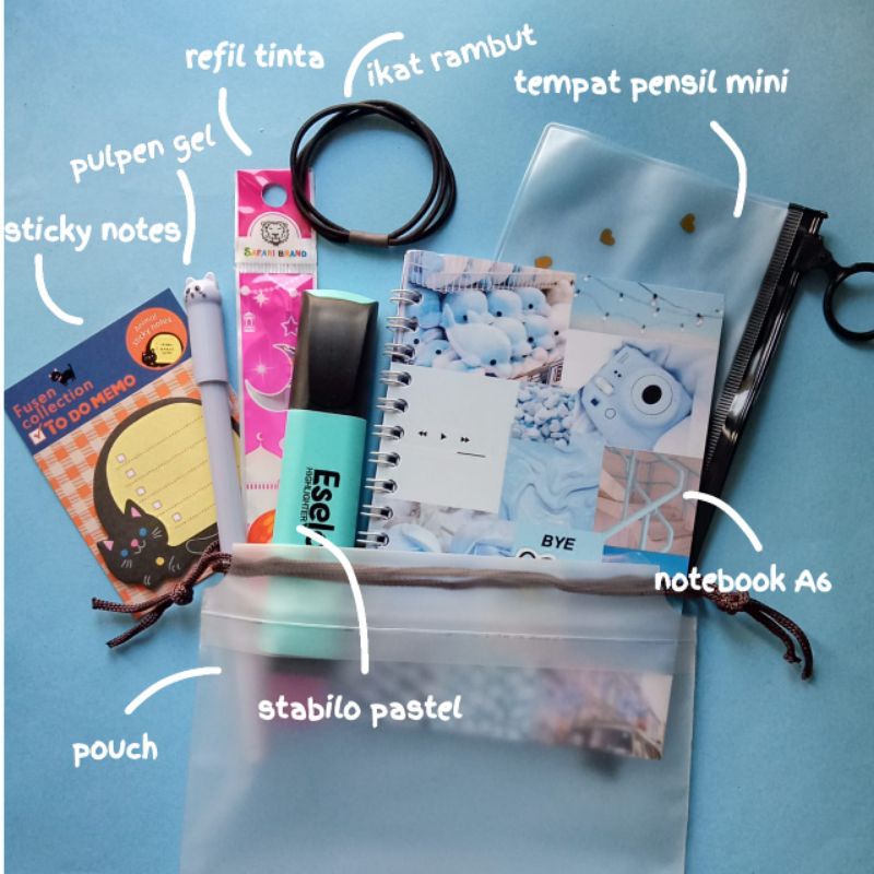 

Paket Alat Tulis Sekolah Set 8in1 Aesthetic theme / Stationary Fancy / Stationary Set (Part 3)