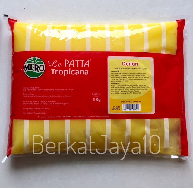 Selai LEPATTA pack 5 Kg (BONUS Gula Halus Mentari 200 gram) Blueberry Strawberry Pineapple Nanas Durian Mangga Melon Halal