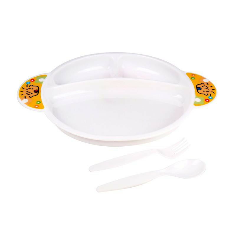 LUSTY BUNNY  3 IN 1 PLATE SET ALAT MAKAN BAYI  ( LB-1329 )