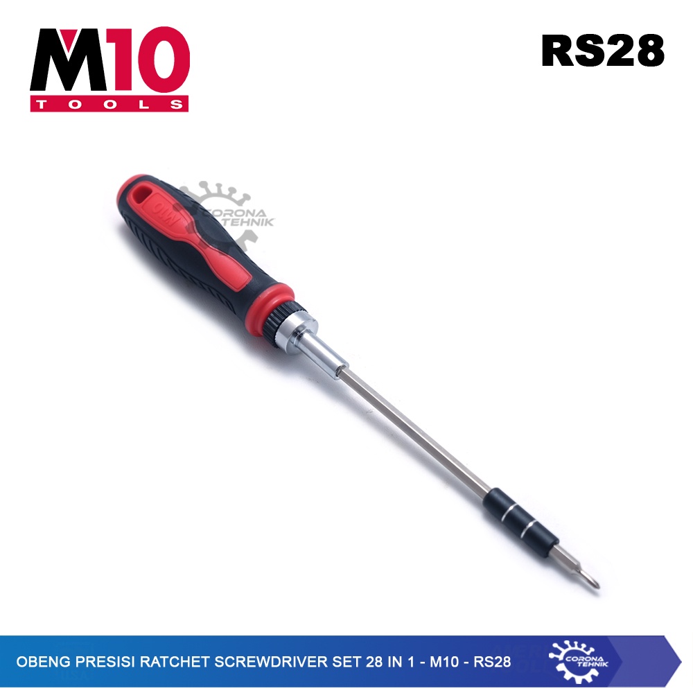 M10 - RS28 - Obeng Presisi Ratchet Screwdriver Set 28 in 1
