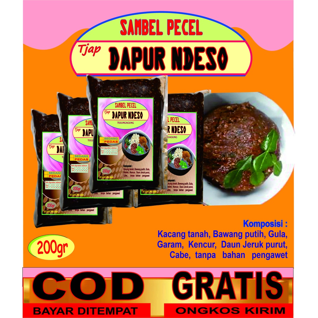 

nik03.SAMBAL PECEL/PEDAS SEDANG/SANGRAI TANPA MINYAK/SAMBAL/BUMBU PECEL/KHAS TULUNGAGUNG/200 gr