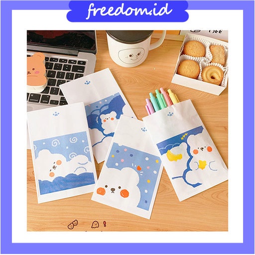 

【Ready stock】INS gaya Paper Bag Tas Penyimpanan Sederhana Fashion Kartun Lucu Mini Snack Candy Bear Tas Hadiah Ulang Tahun