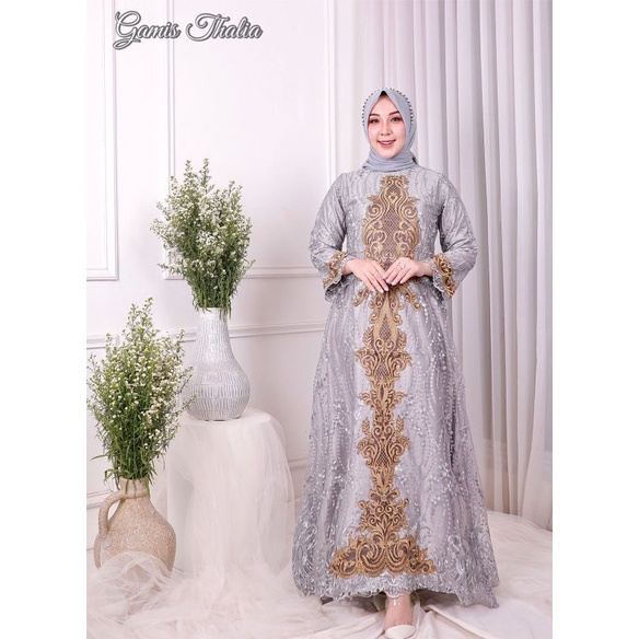 New Gamis Thalia Bordir Krancang Original PJ Butik