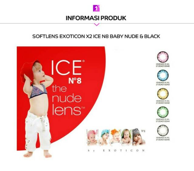 Softlens x2 exoticon ice n8 bisa minus