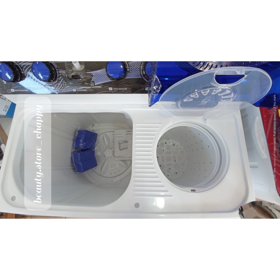 Mesin Cuci 2 Tabung AQUA QW 1250XT 12 Kg Garansi Resmi Khusus Jawabarat Jabodetabek (Kota bandung dan Cimahi Bisa COD)