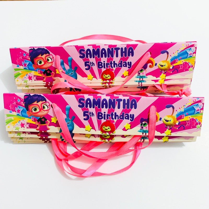 

Abby Hatcher Label Kantong Goodie Bag Birthday / Kantong Snack Ulang Tahun / Hampers / Souvenir