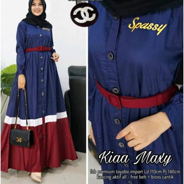 Rare Item> Maxy maxi dress kiaa renata toyobo tuyobo spassy uwais hijab sabina jaava chanel salsabi
