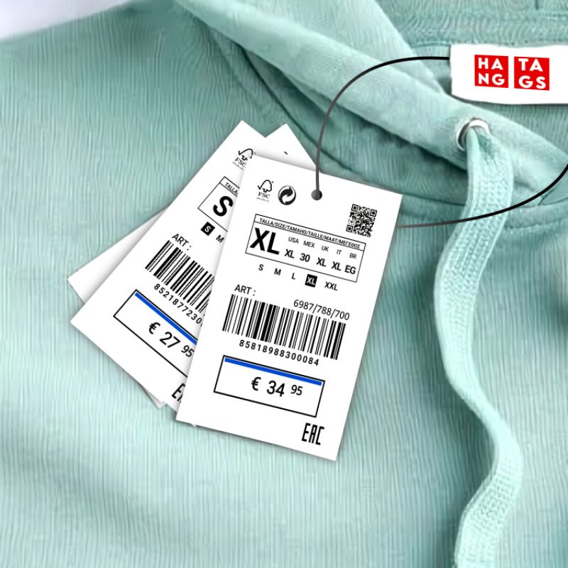 

hangtag label baju bonus tali , 4x6, hantag handtag dollar seri