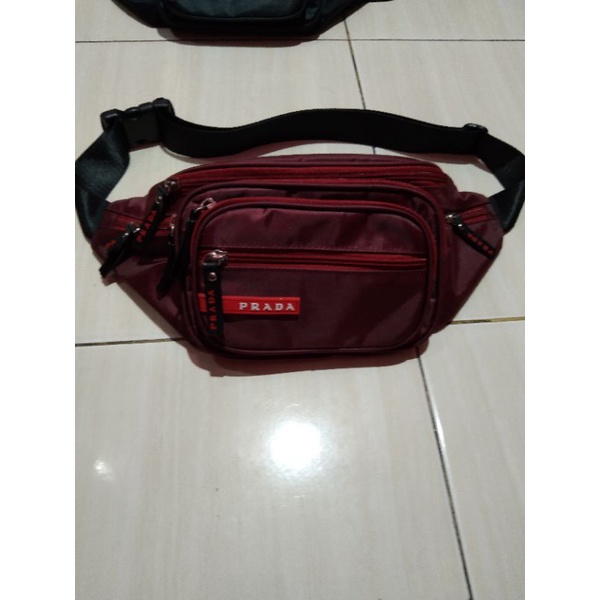 TAS SELEMPANG PRIA WANITA 7 RUANG WAISTBAG FASHION TERBARU ko no