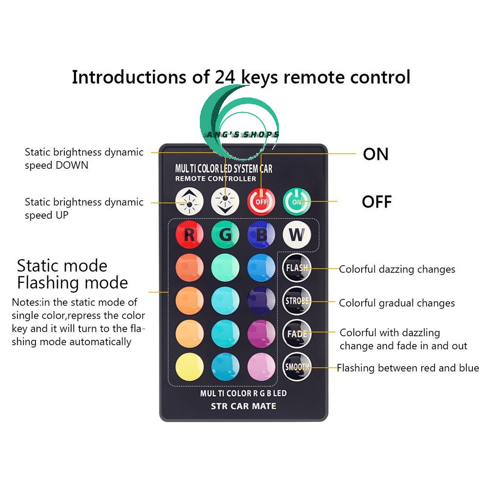 Lampu LED Mobil Motor T10 RGB Jelly ISI 2pcs Remote 12V Senja Sen Sein Kota Termurah