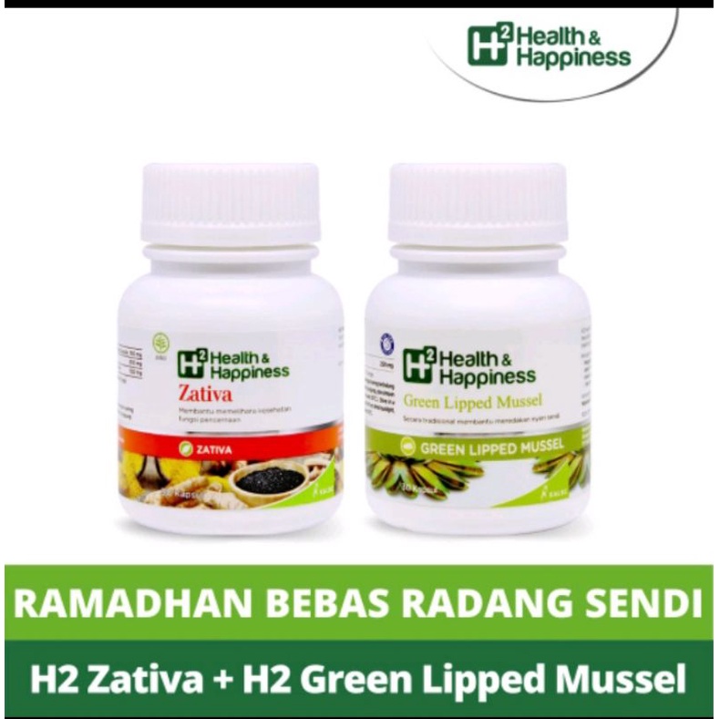 paket kesehatan sendi dan saluran cerna H2 Zativa+H2 green lipped
