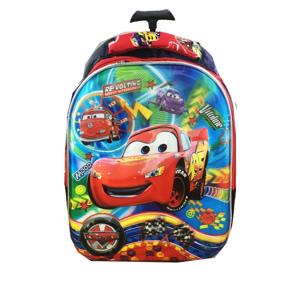 PROMO Tas Troley Sekolah Anak TK 5D Cars Gambar Rubah Rubah