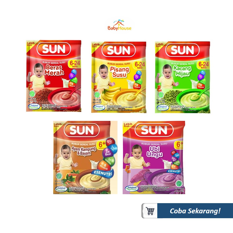 SUN Bubur Sereal Susu Sachet 20 gr