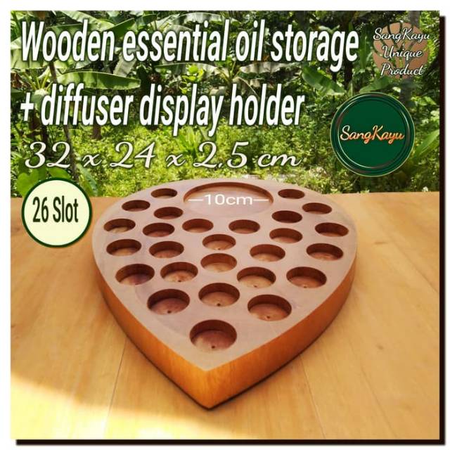 Essential oil rack display 32x24x2,5 + diffuser air humadifier holder