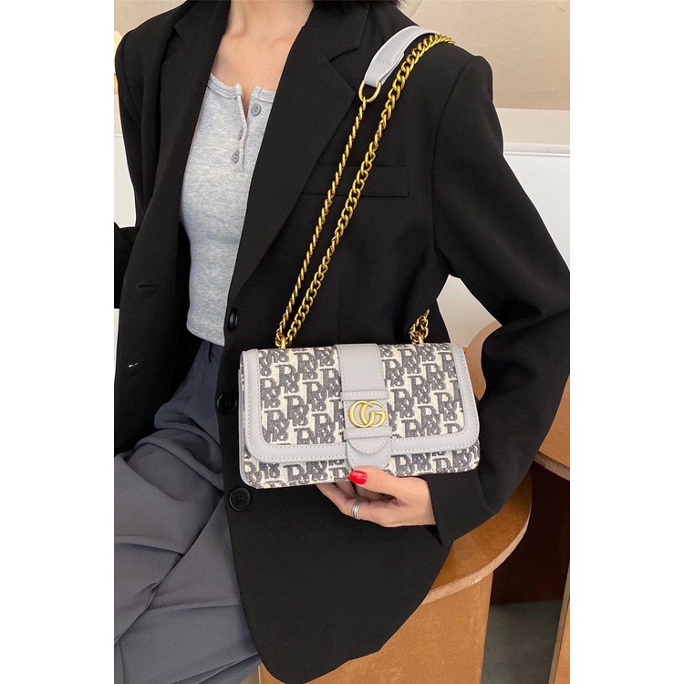 BJ15292 - BLACK/GRAY - TAS WANITA FASHION IMPORT MODIS ELEGAN TERMURAH TERLARIS TERBARU BAGSTORE JAKARTA TAS BATAM EL5292