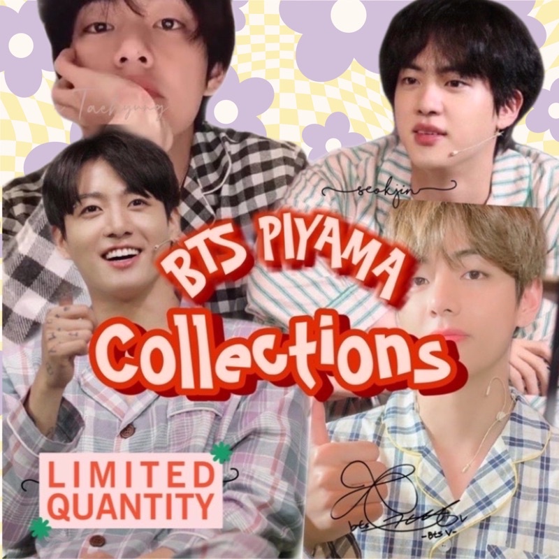 [COD] BTS PIYAMA / KIM SEOKJIN TAEHYUNG SUGA JUNGKOOK BTS Fansign