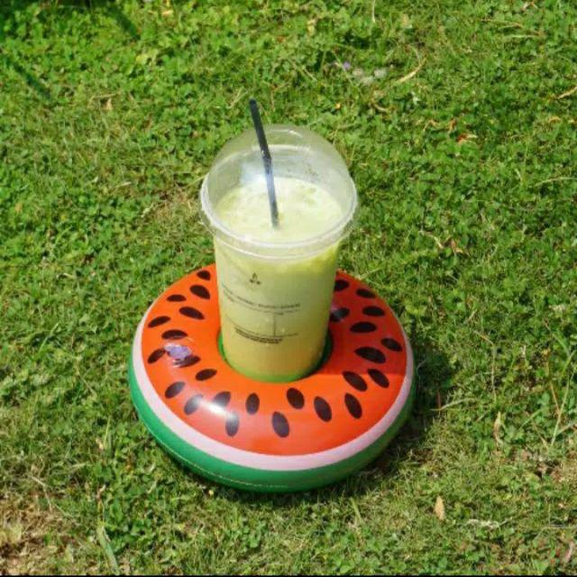 Cup Holder Float Semangka / Ban Gelas / Pelampung Gelas