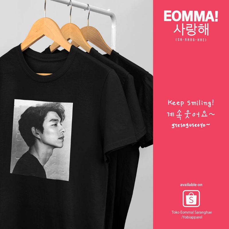 KAOS SABLON CUSTOM KOREA - GONG YOO