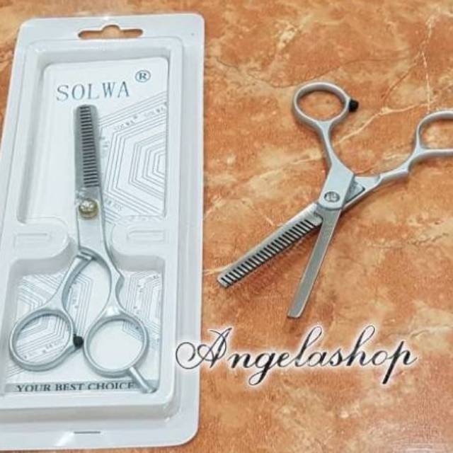 GUNTING PENIPIS RAMBUT MURAH SOLWA SILVER/ GUNTING RAMBUT GIGI 1 MURAH SOLWA