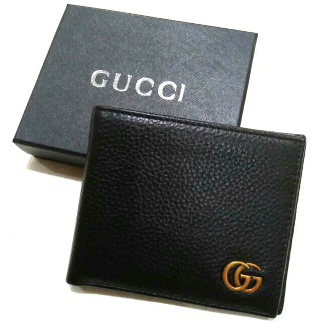 Dompet GG pendek lipat import kulit asli