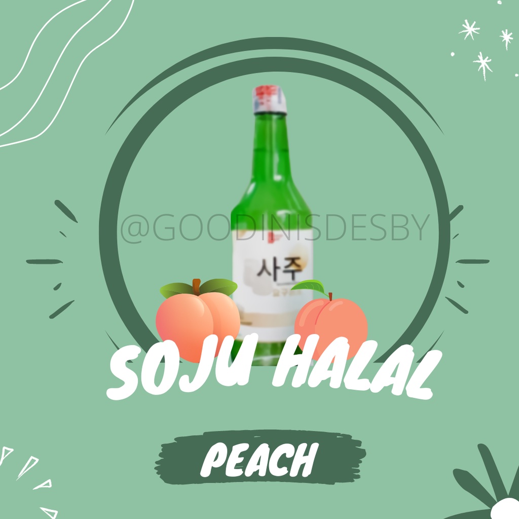 SOJU HALAL RASA PEACH 100% ORIGINAL-KOREA SPARKLING WATER (PENGIRIMAN DARI SURABAYA)