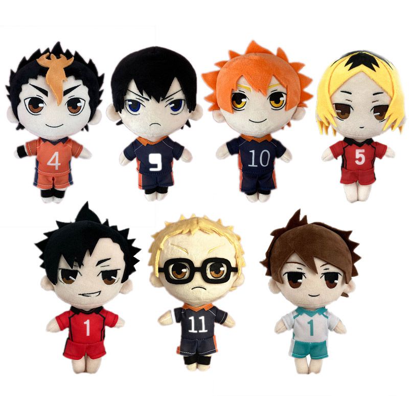 20cm Haikyuu!!! Boneka Shoyo Kageyama Nishinoya Tsukishima Tooru Bahan Plush Untuk Hadiah