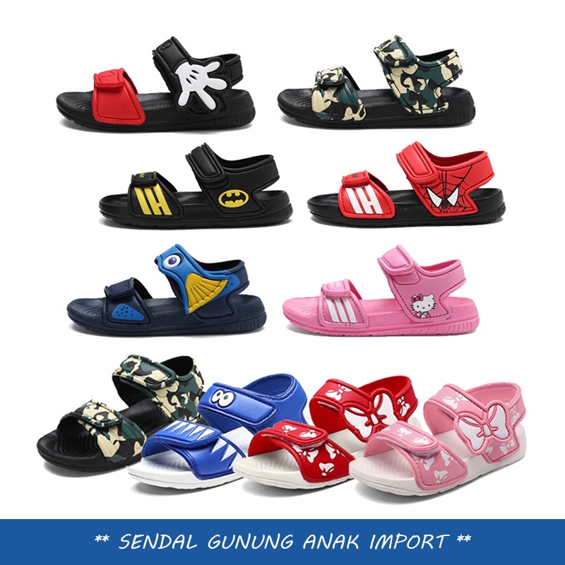 [Brandedbaby] 24-30 SANDAL GUNUNG ANAK KARAKTER IMPORT PACKING BOX / SENDAL ANAK RINGAN LENTUR