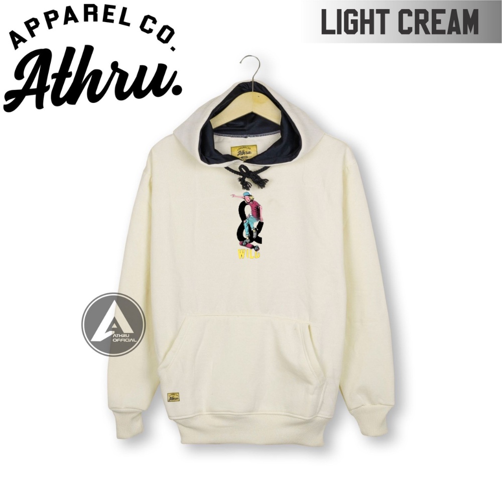 Athru Sweter Hudie Pria Warna Cream  Switer Hoodie Pria Wanita Hudi Cwok Sweater Hodie Ovesize Brand