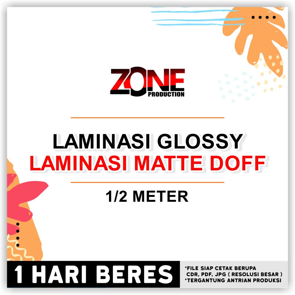 

LAMINASI STIKER / DOFF / GLOSSY / SET METER