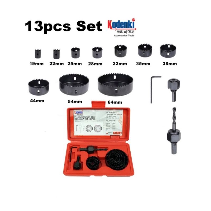 hole Saw set 13pcs kodenki